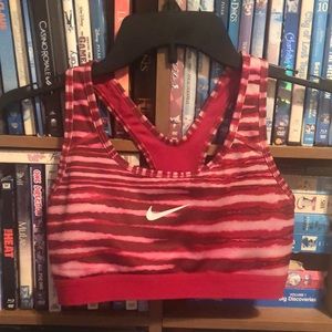 Nike Tiger Striped Pink Sports Bra Sz Small